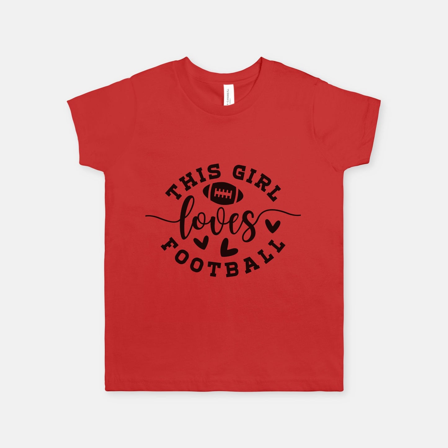 Football Girl Kids Short Sleeve Tee