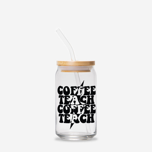 Coffee Teach Glass Can 16oz