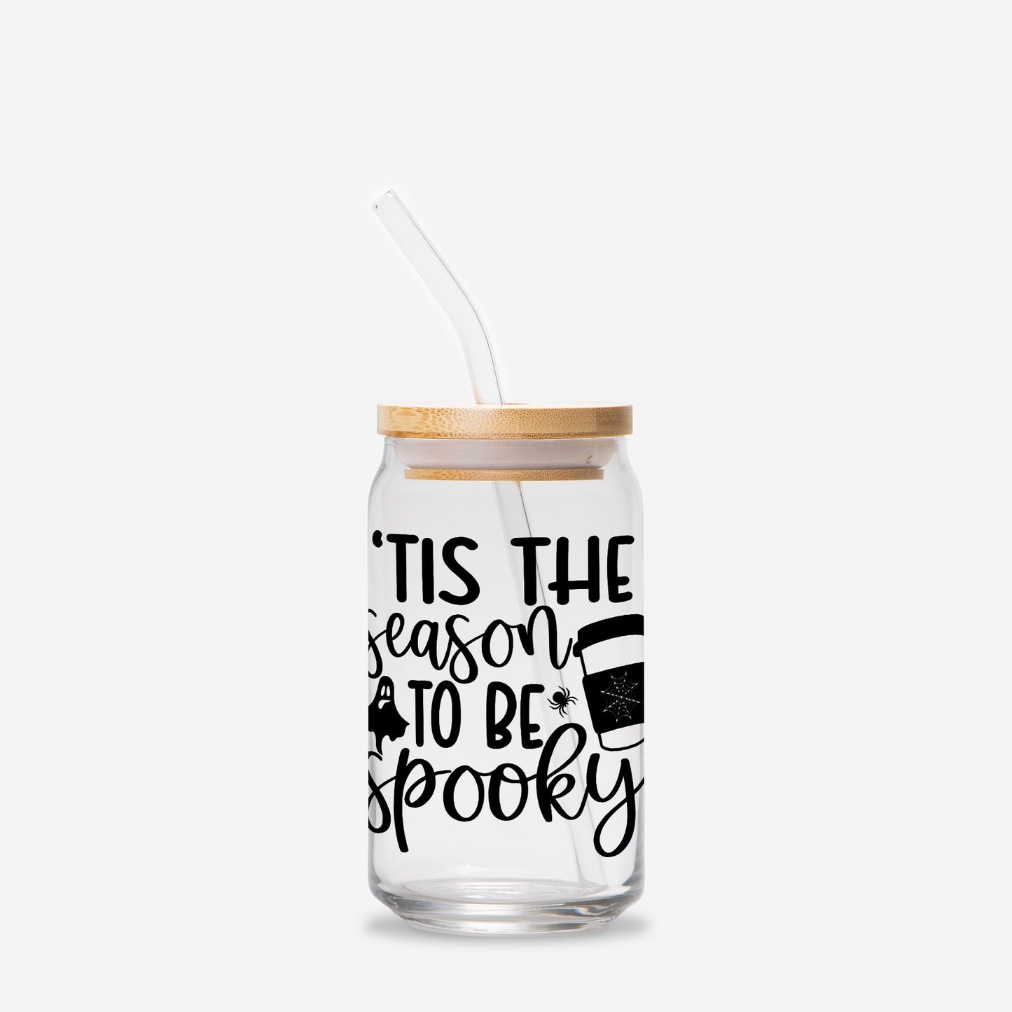 Tis Spooky Season Glass Can