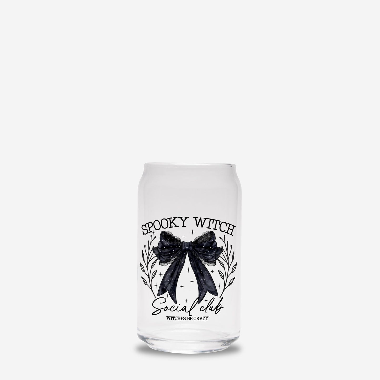 SpookyWitches Social Club Glass Can