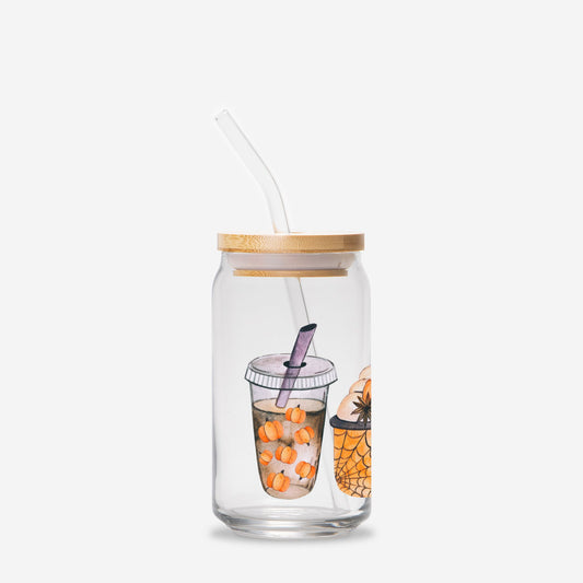 Pumpkin Drinks Glass Can