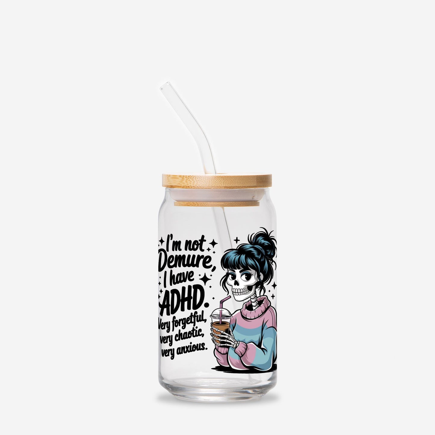 ADHD Demure Glass Can 16oz