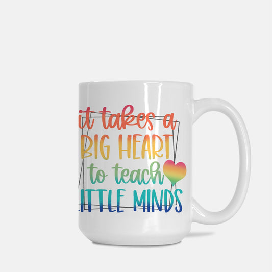 Big Heart Teacher Mug Deluxe 15oz.
