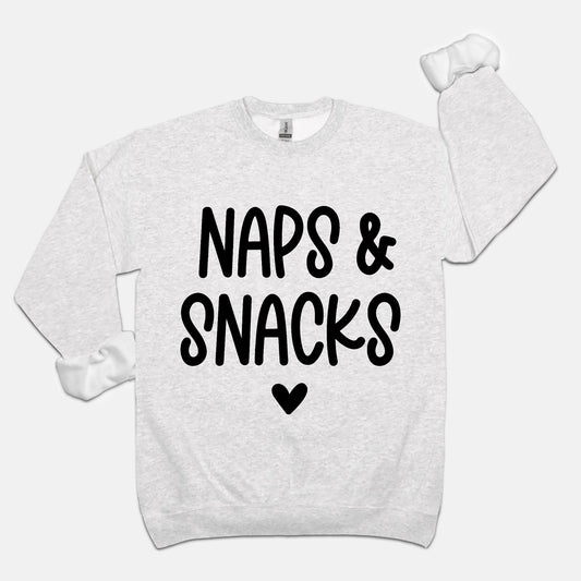Naps & Snacks Unisex Crew Neck Sweatshirt