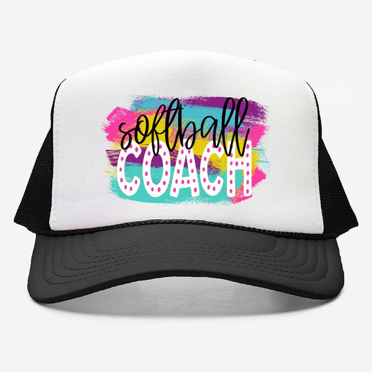 Softball Coach Foam Trucker Hat