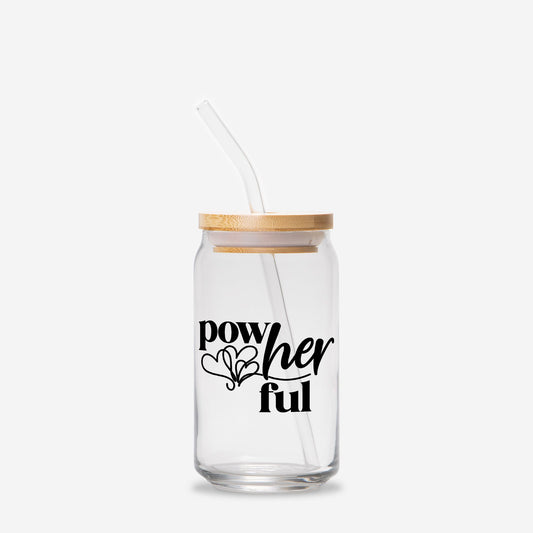 Pow-Her-Ful Glass Can 16oz