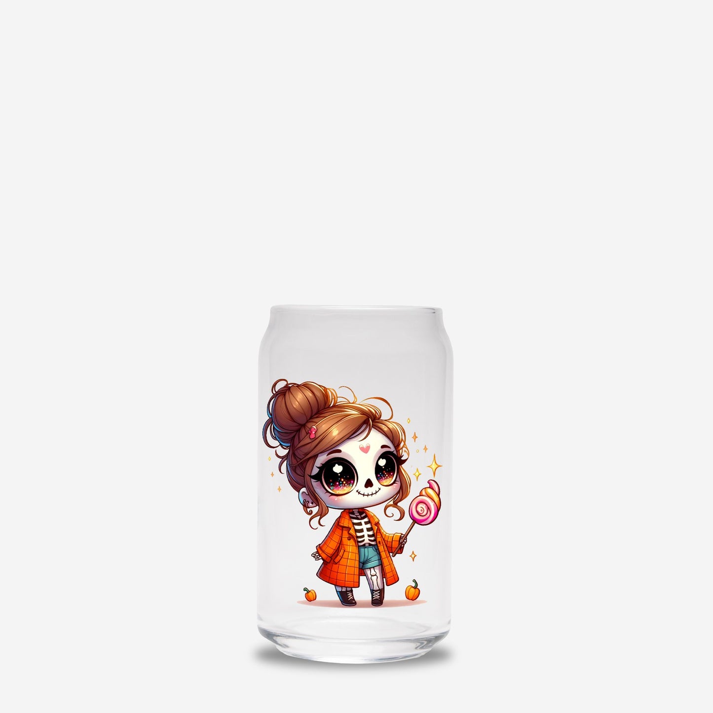 Halloween Girl Lollipop Glass Can