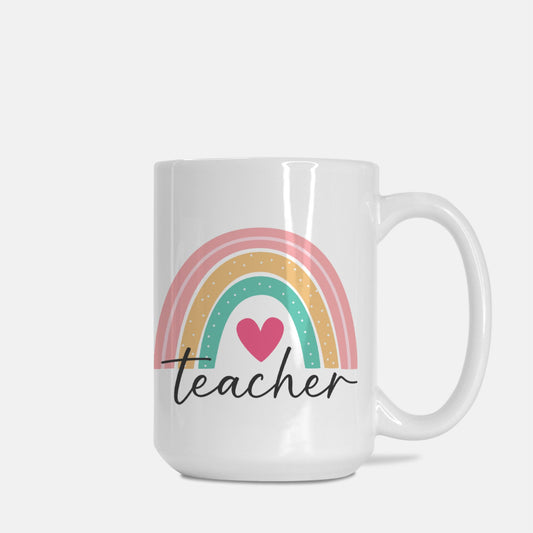 Rainbow Teacher Mug Deluxe 15oz.