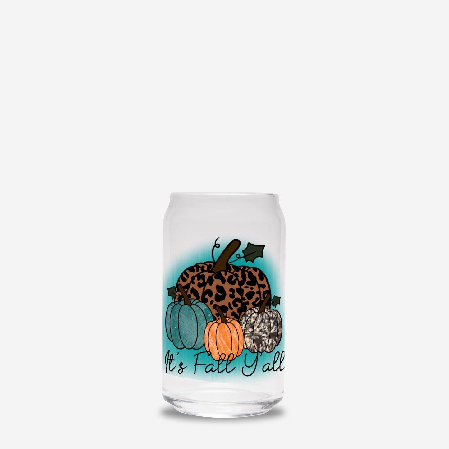 Fall Y'all Glass Can